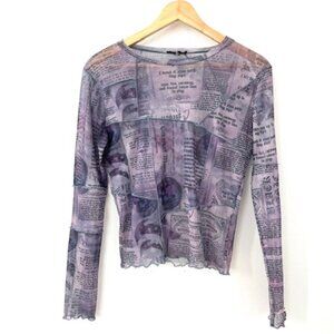 Dolls Kill Mesh Long Sleeve Top